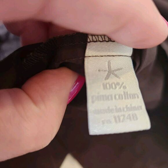 Barefoot Dream Large Brown Tunic 100% Prima Cotton 27.7452 - Picture 5 of 10